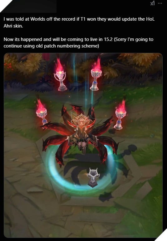 Cập nhật thú vị từ Riot Games về trang phục Ahri của Faker khiến người hâm mộ phấn khích