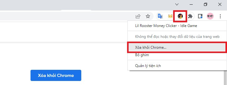 Gỡ tiện ích khỏi Chrome